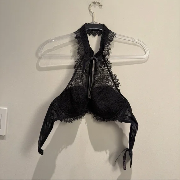 Victoria's Secret Dream Angels Black Lace Collar Demi Bra  Womens Size 36 C - Picture 4 of 12